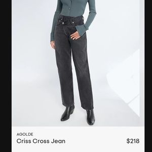 Agolde Criss Cross Black Jeans new with tags size 26